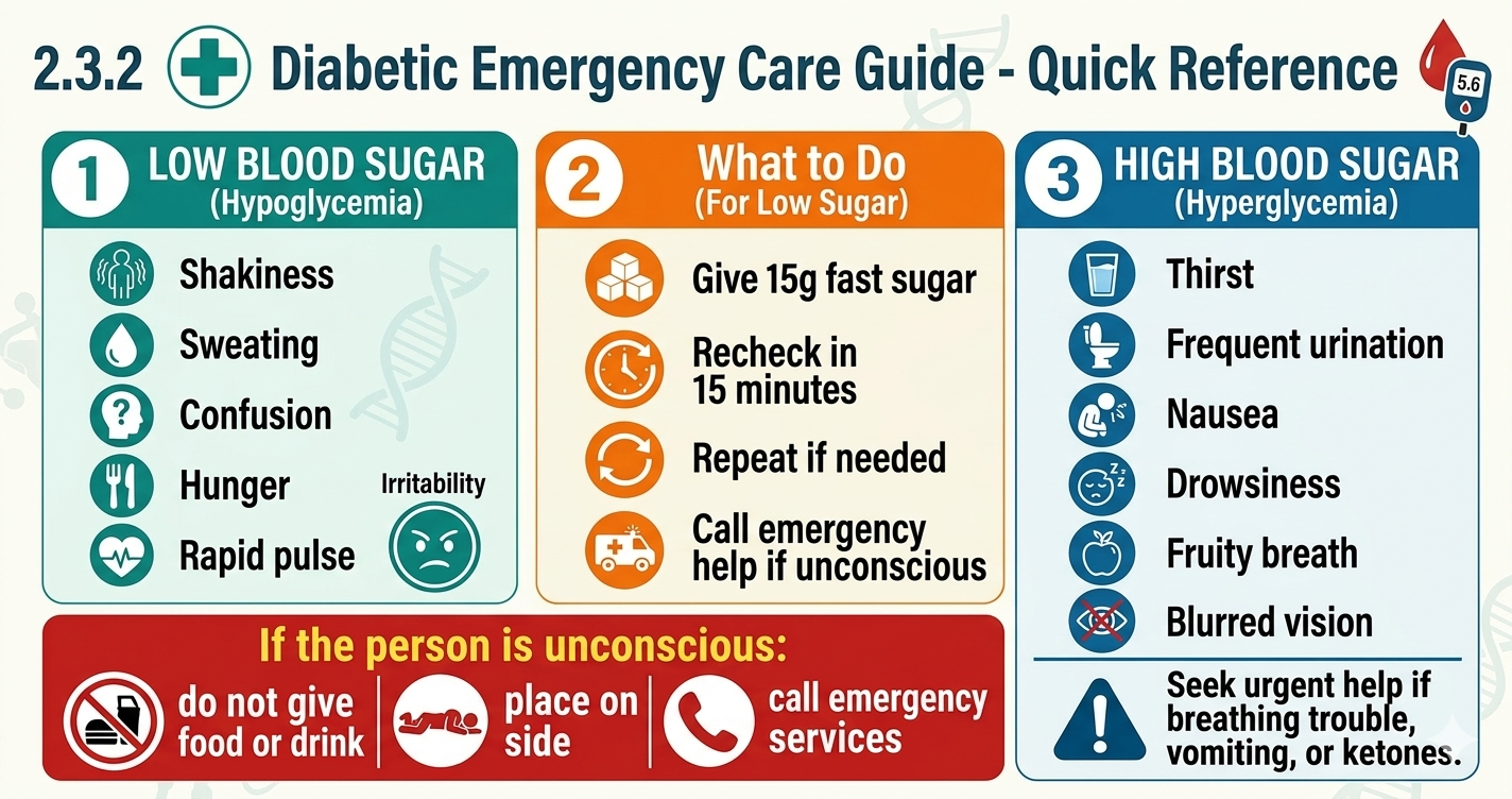 2.3.2 diabetic emergency answers